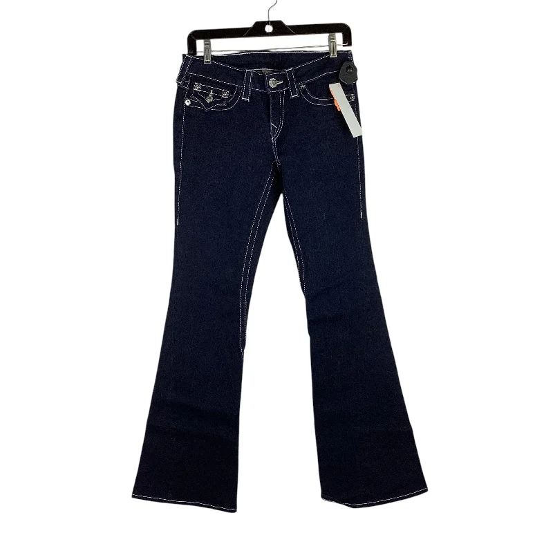 Women's Jodhpurs with Mandarin CollarJeans Designer By True Religion In Blue Denim, Size: 8 (29)