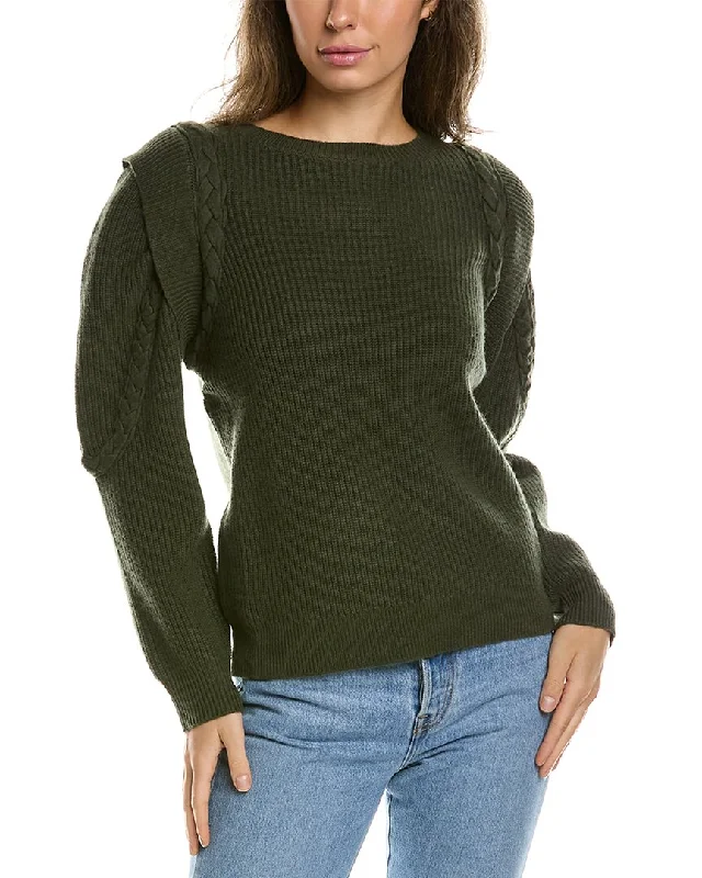 Women's Bulgarian Wool SweatersLea & Viola Braided Wool & Cashmere-Blend Sweater