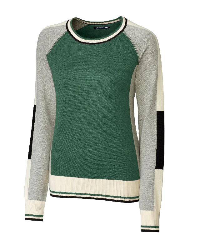 Women's Rounded Collar SweatersCutter & Buck Ladies' Stride Colorblock Sweater