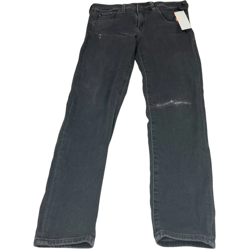 Women's Jodhpurs with Mid WaistJeans Straight By Adriano Goldschmied In Grey Denim, Size: 8