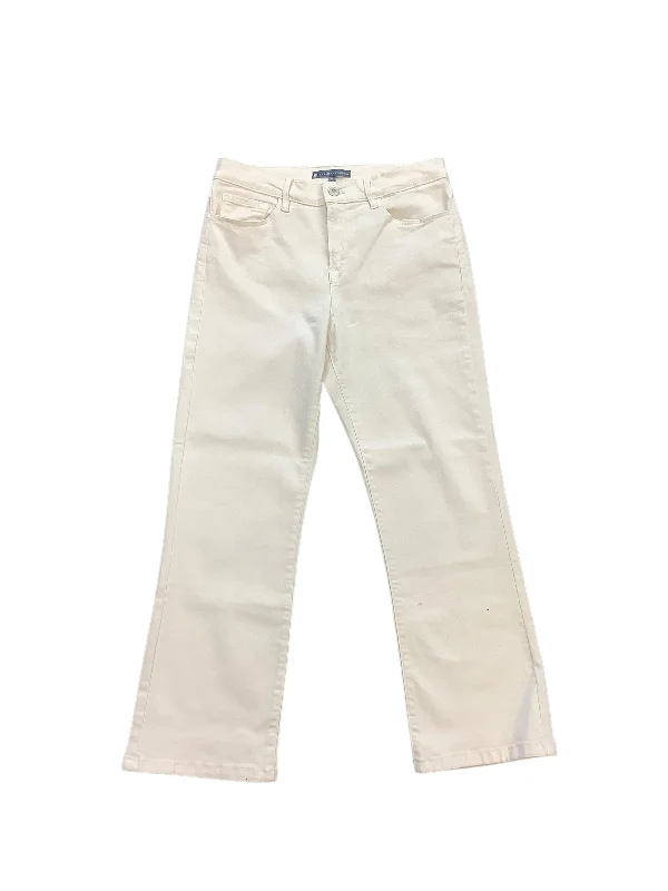 Women's Jodhpurs with Keyhole CollarJeans Straight By Elliott Lauren In Cream, Size: 6