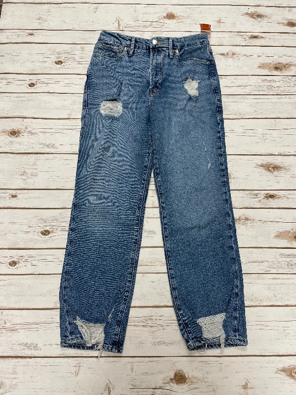 Women's Jodhpurs with High CollarJeans Boyfriend By Good American In Blue Denim, Size: 6