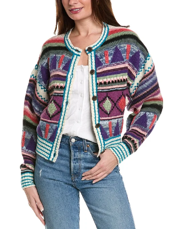 Women's High Collar SweatersMOTHER The Soaring High Alpaca-Blend Cardigan