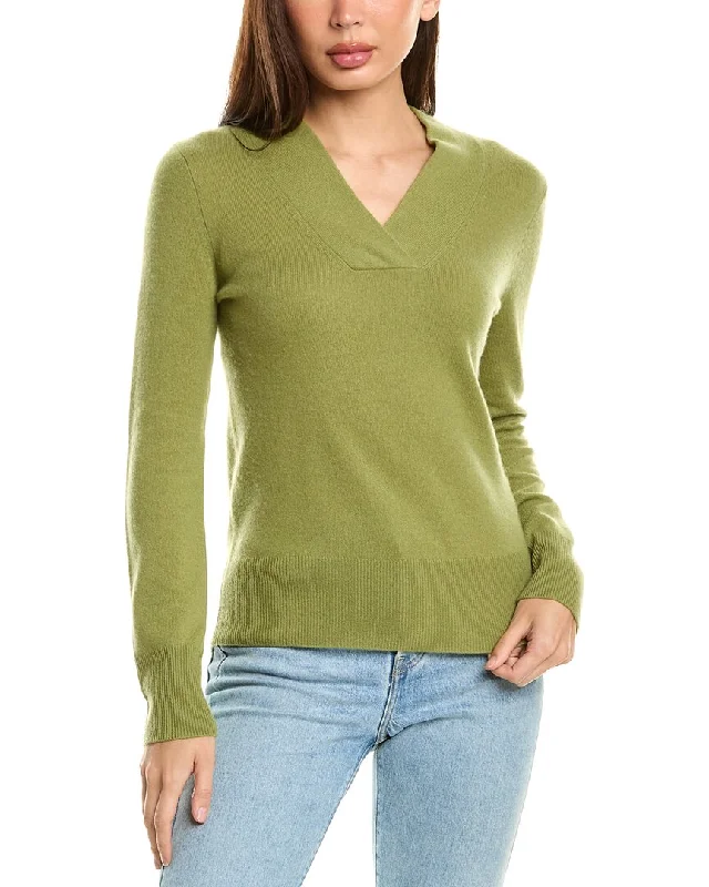 Women's Ukrainian Wool SweatersInCashmere Cross Neck Cashmere Sweater