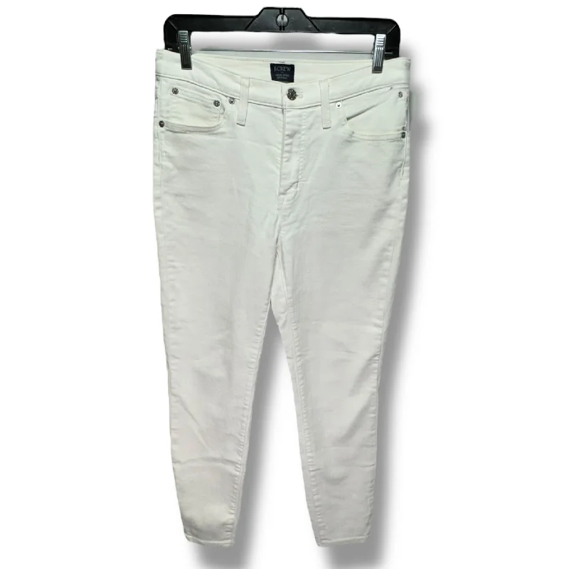 Women's Jodhpurs with Sweetheart CollarJeans Skinny By J. Crew In White Denim, Size: 8