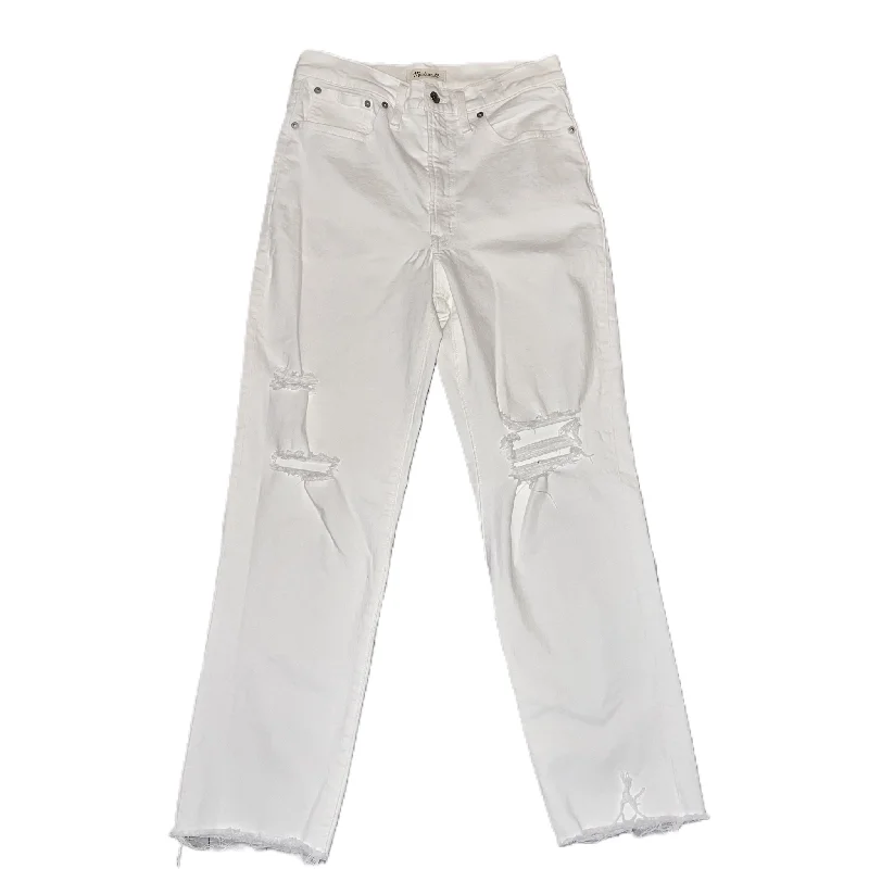 Women's Jodhpurs with Mandarin CollarJeans Straight By Madewell In White, Size: 6