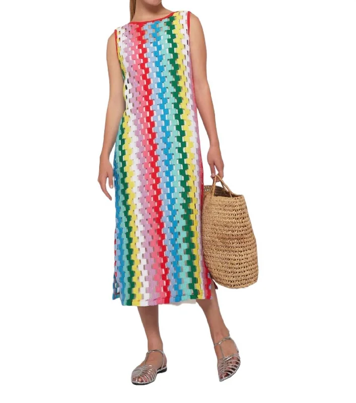 Women's V-Back DressesCindy Crochet Dress In Multi Color