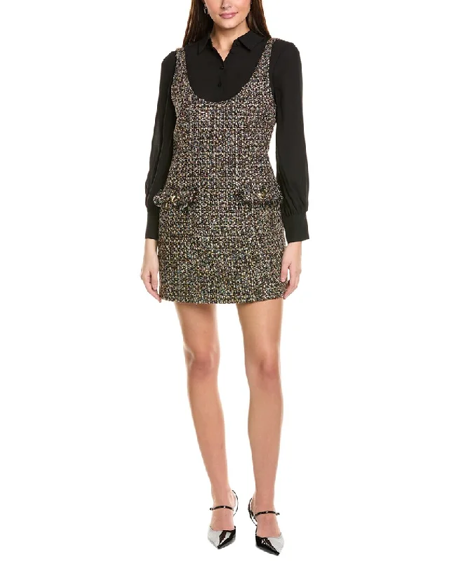 Women's High Collar DressesCinq à Sept Confetti Tweed Florianna Shift Dress