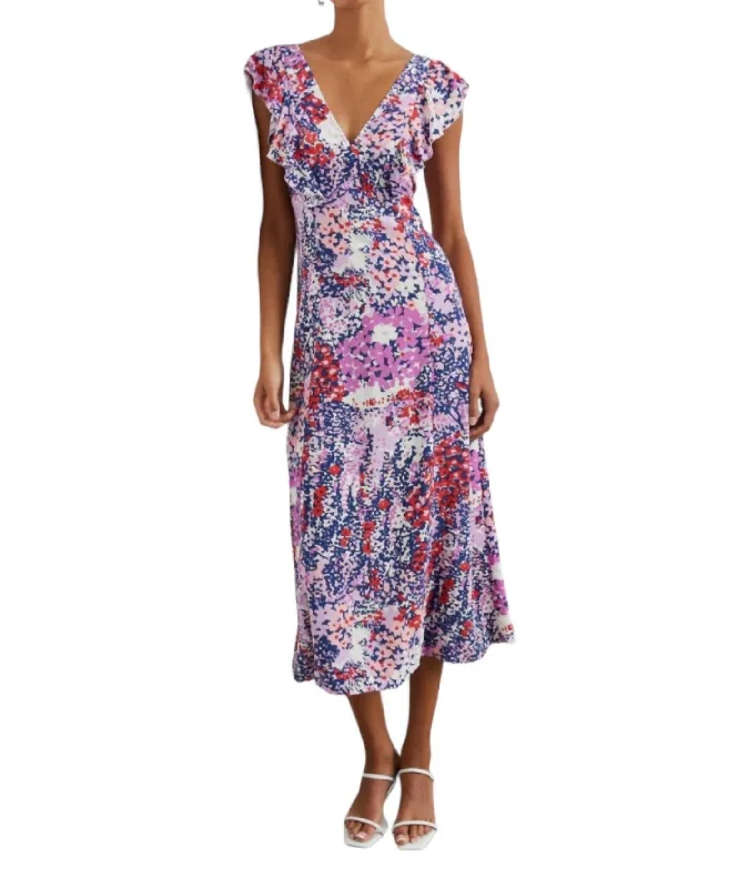 Women's Boat-Back DressesConstance Dress In Purple Gardenia