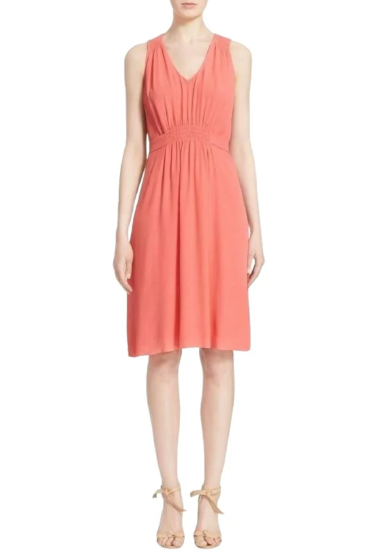 Women's Racerback DressesFluid Crepe Tie Back Dress In Watermelon