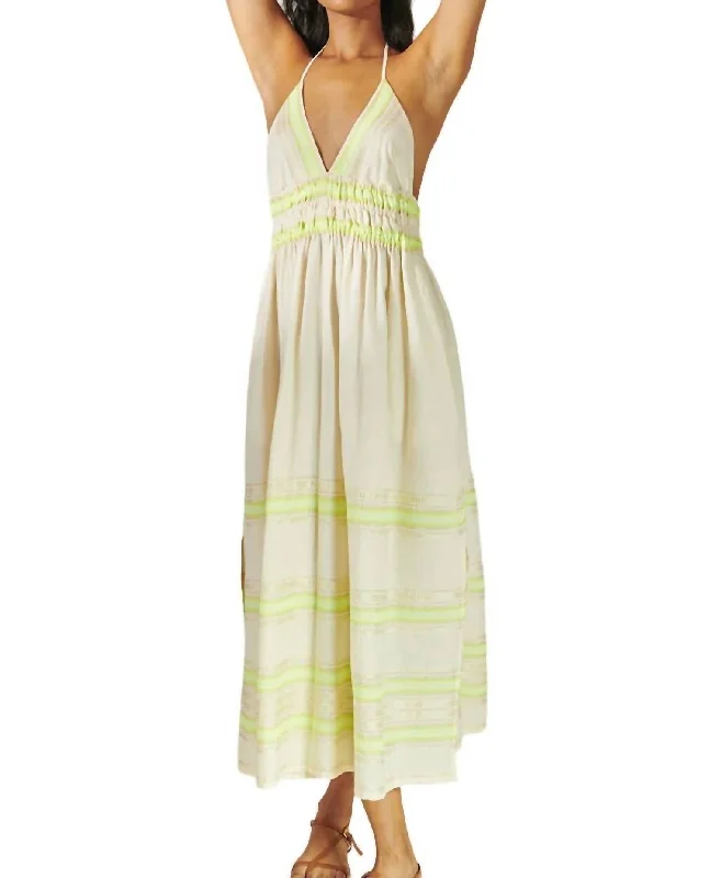 Women's V-Neck DressesGete Triangle Dress In Lomi Keylime