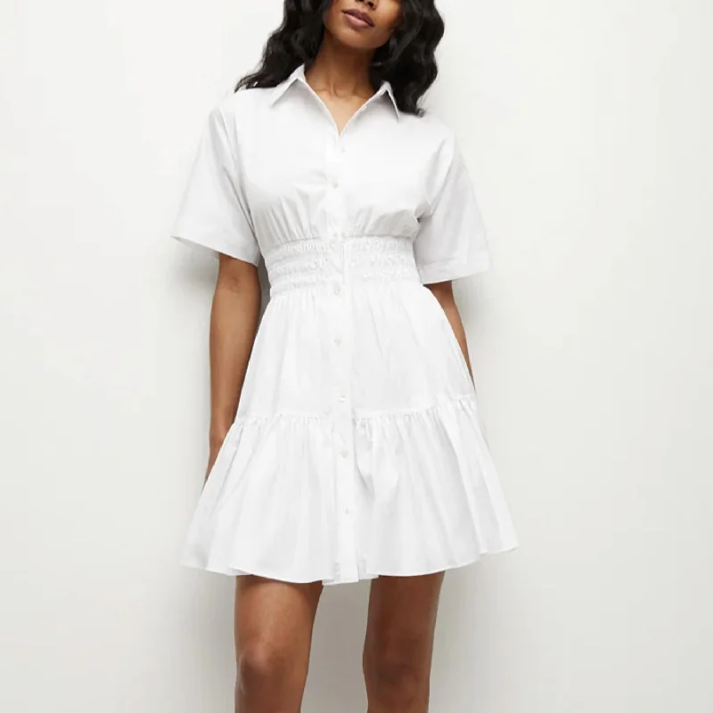 Women's High-Neck DressesGreta Dress In White