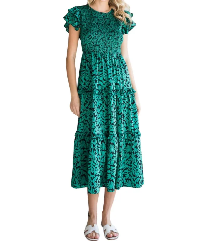 Women's One-Shoulder DressesI Sang Today Dress In Green