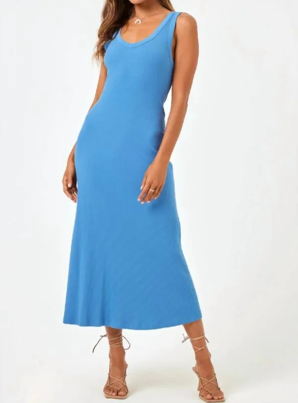 Women's V-Neck DressesJenna Dress In Off Shore Blue