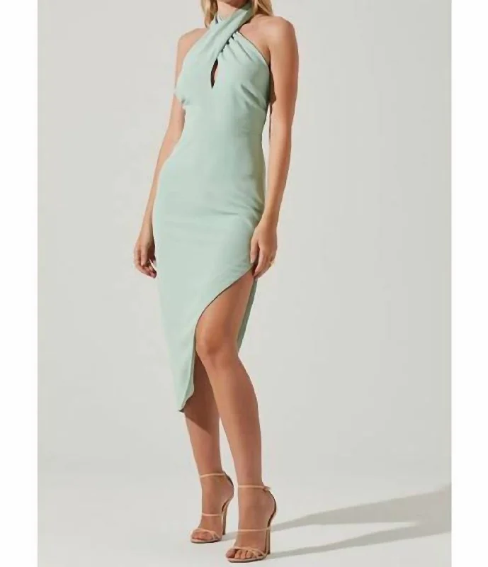 Women's Mandarin Collar DressesJodie Dress In Mint