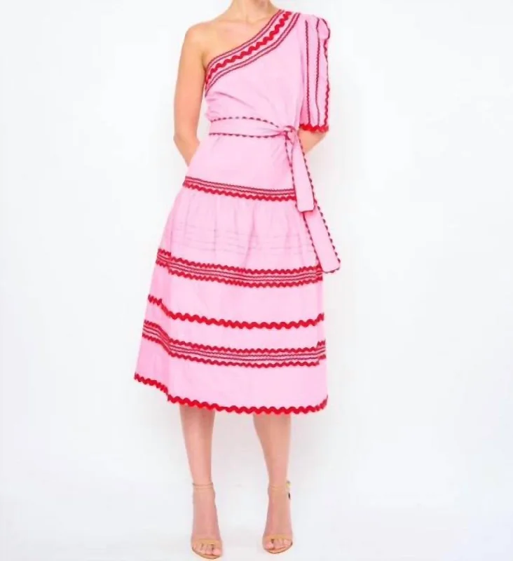 Women's Wide Collar DressesKerrin Dress In Solid Pink