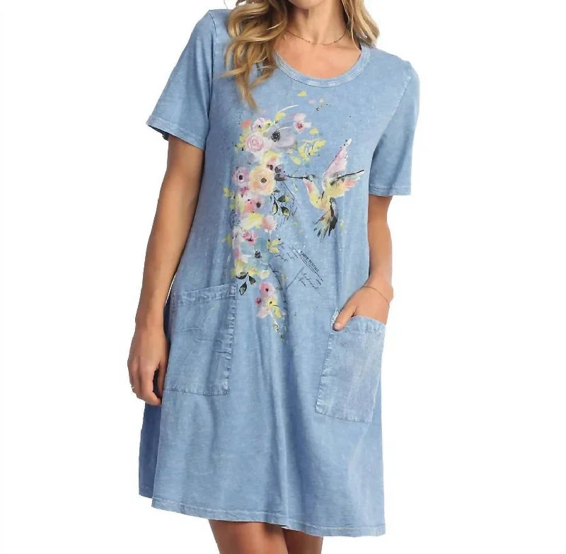 Women's Flared DressesNantucket Short Sleeve Dress In Cornflower