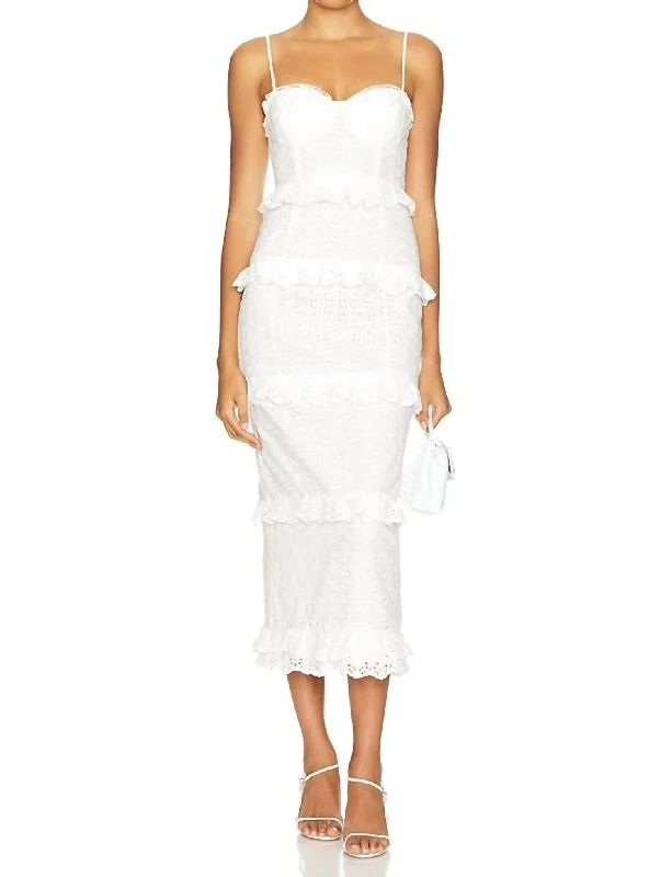 Women's U-Shaped Collar DressesSandrima Dress In White