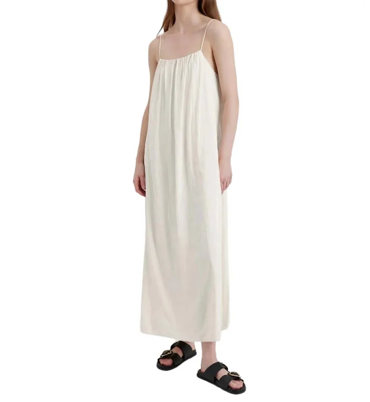 Women's Collarless DressesSarai Dress In Ecru