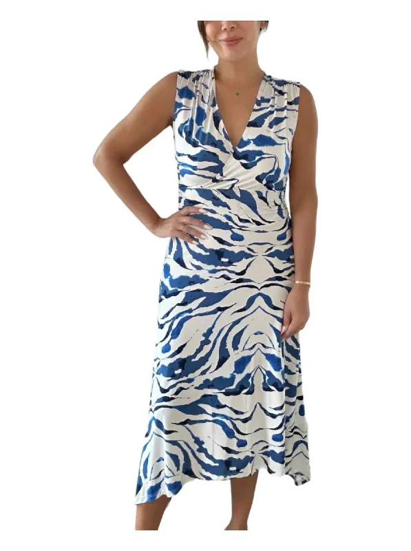 Women's Maxi DressesSleeveless Surplice Dress In Oceana Print