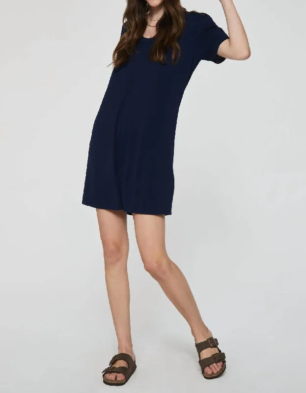 Women's Shirt Collar DressesSpencer T-Shirt Dress In Nacy