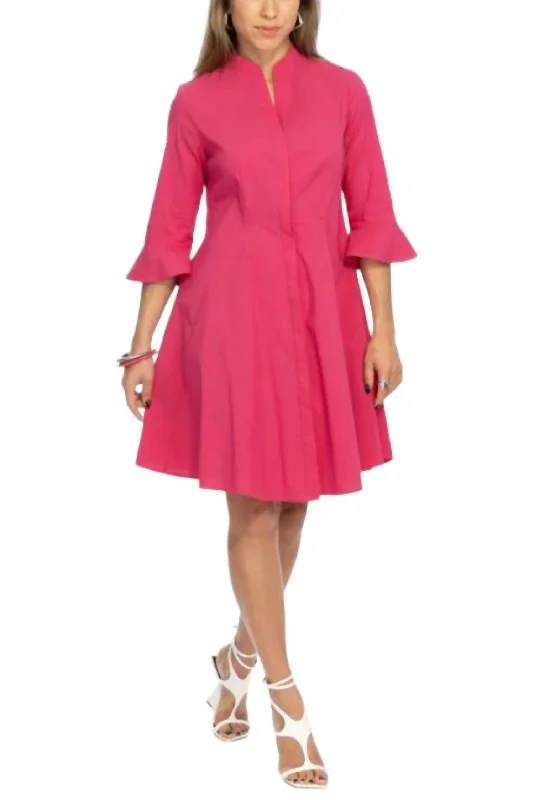 Women's Wide Collar DressesVictory Dress In Hot Pink