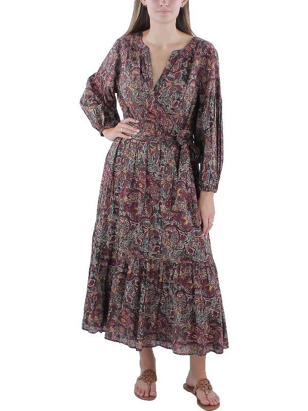 Women's Cap-Sleeve DressesWomens Cotton Printed Shift Dress