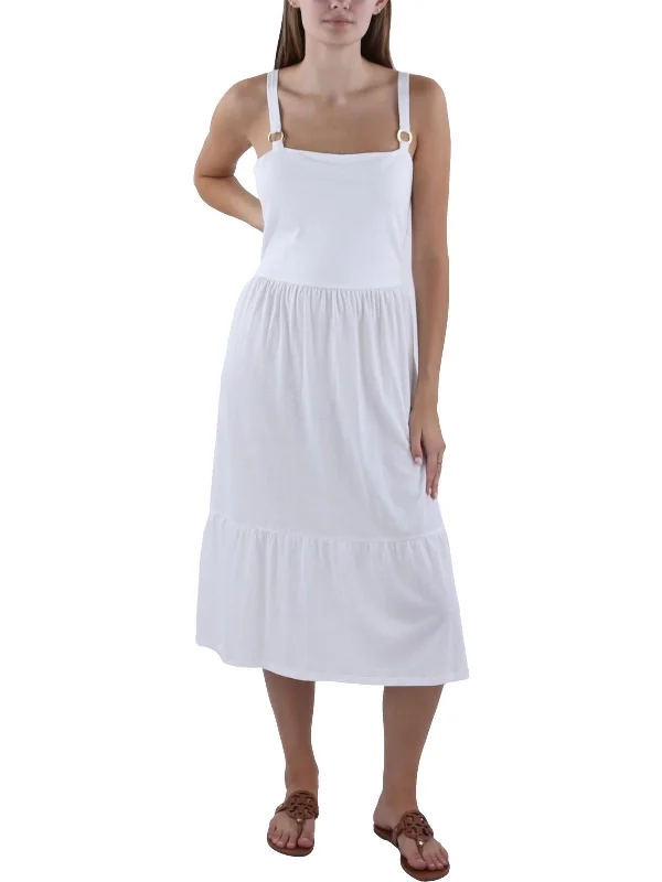 Women's Sweetheart-Neck DressesWomens O-Ring Knee Length Sundress