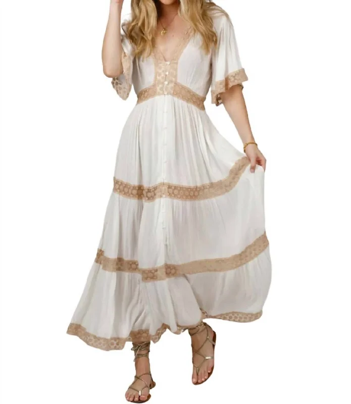 Women's Bell-Sleeve DressesYennifer Dress In Off White