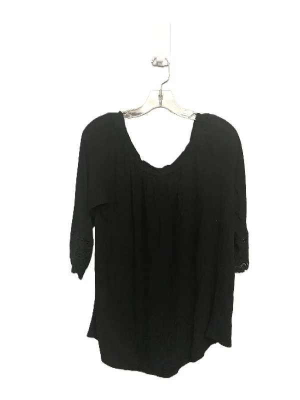 Women's Blouse with Square CollarTop 3/4 Sleeve By Chelsea And Theodore  Size: 1x