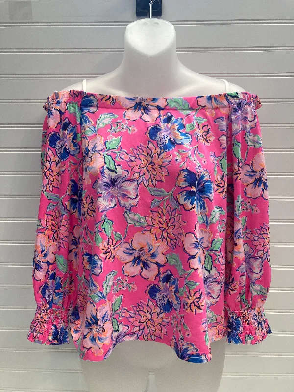 Women's Blouse with Wide CollarTop 3/4 Sleeve By Lilly Pulitzer  Size: Xs