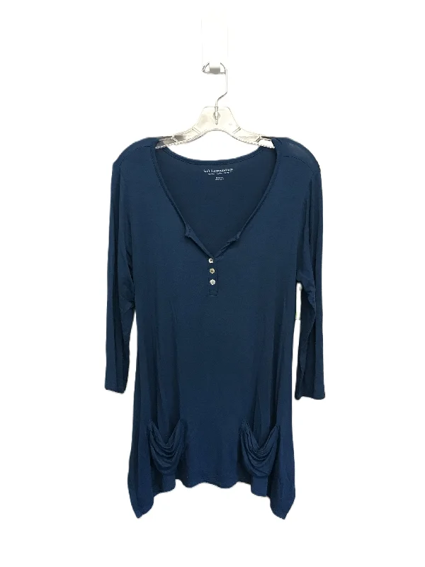 Women's Blouse with LaceTop 3/4 Sleeve By Soft Surroundings  Size: M