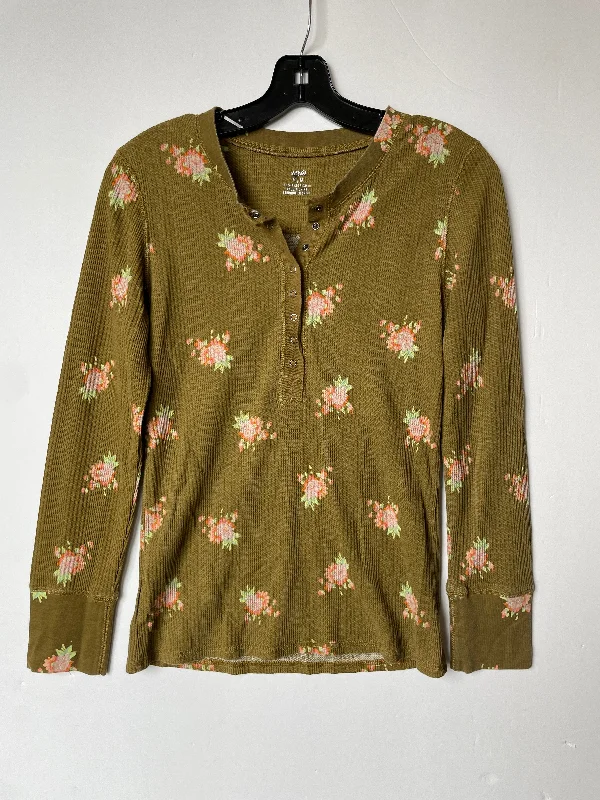 Women's Blouse with High CollarTop Long Sleeve By Aerie  Size: M