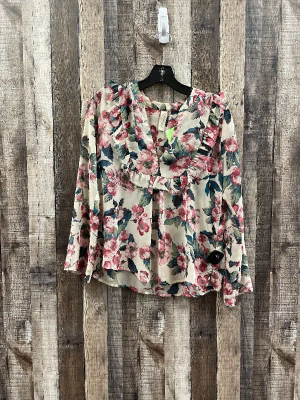 Women's Blouse with Sweetheart NeckTop Long Sleeve By Allison Joy  Size: S