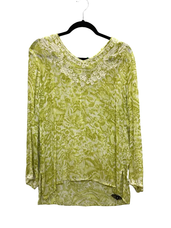 Women's Blouse with U-Shaped CollarTop Long Sleeve By Chicos  Size: 3