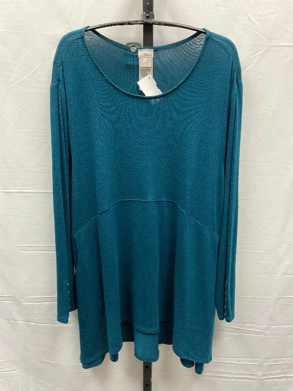 Women's Blouse with Keyhole CollarTop Long Sleeve By Chicos  Size: Petite   Xl