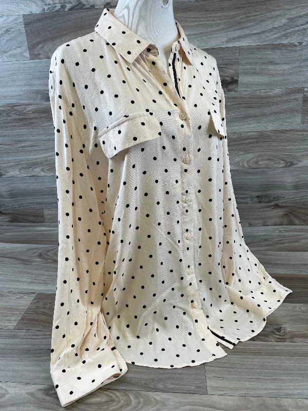 Women's Blouse with Rounded HemTop Long Sleeve By Chicos  Size: Xl