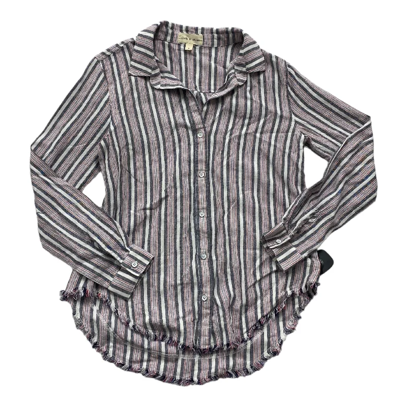 Women's Blouse with Rounded CollarTop Long Sleeve By Cloth & Stone  Size: S