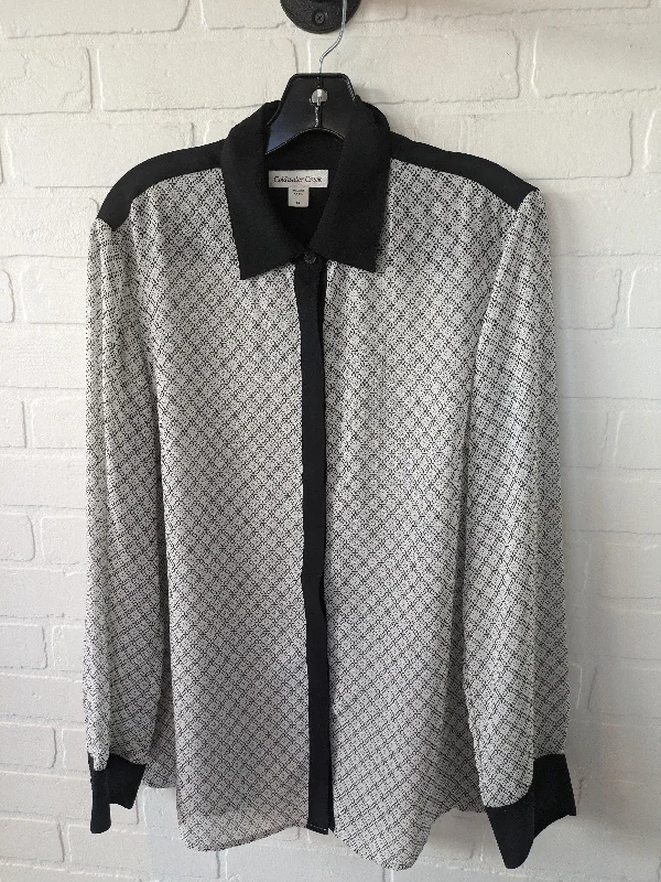 Women's Blouse with Narrow CollarTop Long Sleeve By Coldwater Creek  Size: L