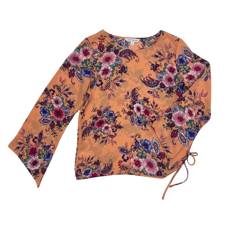 Women's Blouse with U-Shaped CollarTop Long Sleeve By Counterparts  Size: S