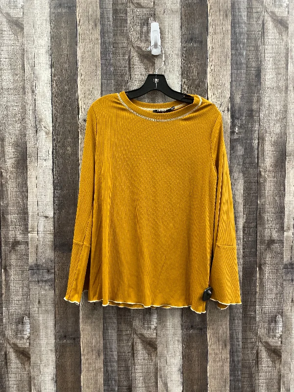 Women's Blouse with Boat NeckTop Long Sleeve By Doe & Rae  Size: M