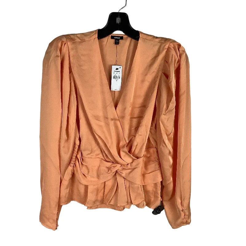 Women's Blouse with CollarTop Long Sleeve By Express  Size: Xs