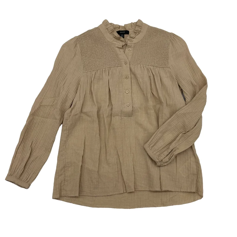 Women's Blouse with Lapel CollarTop Long Sleeve By J. Crew  Size: Xxs