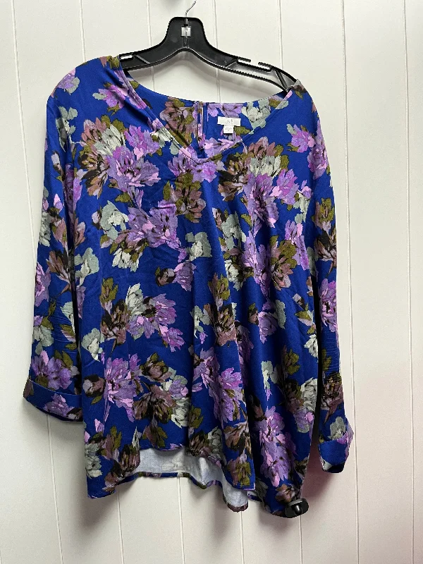 Women's Blouse with Keyhole CollarTop Long Sleeve By J. Jill  Size: 2x