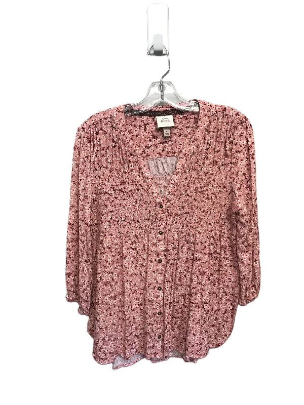 Women's Blouse with RufflesTop Long Sleeve By Knox Rose  Size: M