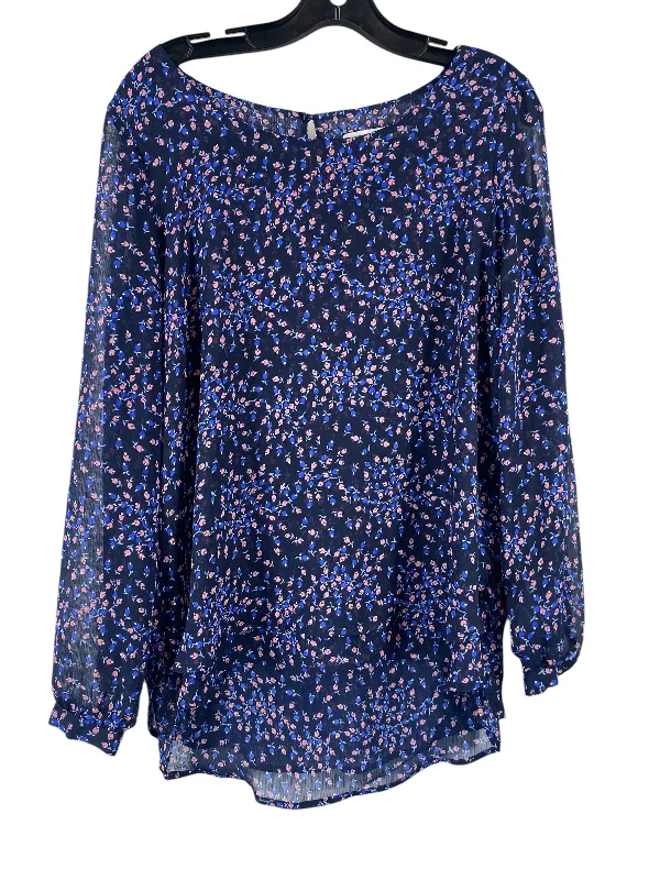 Women's Blouse with Low CollarTop Long Sleeve By Lc Lauren Conrad  Size: L