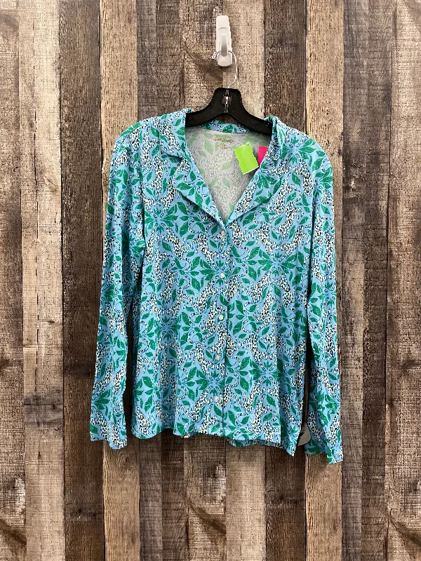 Women's Solid BlouseTop Long Sleeve By Lilly Pulitzer  Size: M