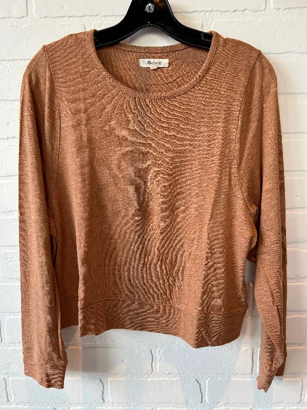 Women's Blouse with U-Shaped CollarTop Long Sleeve By Madewell  Size: L