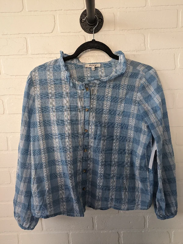 Women's Blouse with Notched CollarTop Long Sleeve By Madewell  Size: S