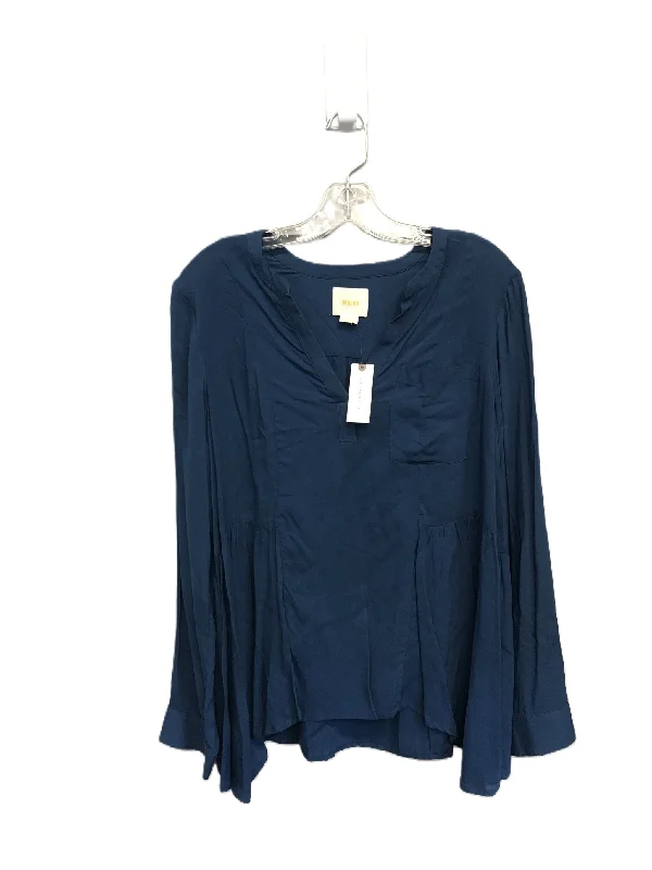 Women's Blouse with SmockingTop Long Sleeve By Maeve  Size: M